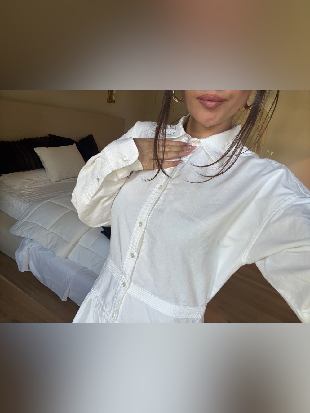 Polo long Sleeve Panel Mini Shirtdress - Picture 3 of 10
